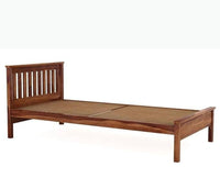 Auckland Sheesham Wood Single Size Bed - Single Size Bed - Furniselan-Teak-Finish