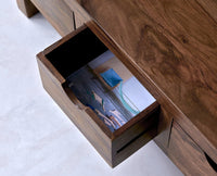 Austin Six Drawer Coffee Table Furniselan - Rustic-Teak-Finish