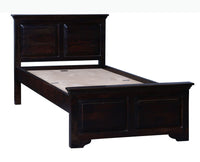 Baku Sheesham Wood Single Size Bed - Single Size Bed - Furniselan-Grey-Finish