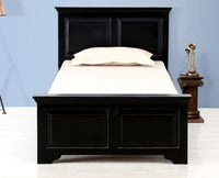 Baku Sheesham Wood Single Size Bed - Single Size Bed - Furniselan-Walnut-Finish