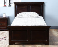 Baku Sheesham Wood Single Size Bed - Single Size Bed - Furniselan-Grey-Finish