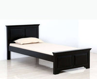 Baku Sheesham Wood Single Size Bed - Single Size Bed - Furniselan-Walnut-Finish