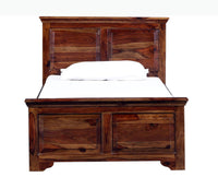 Baku Sheesham Wood Single Size Bed - Single Size Bed - Furniselan-Teak-Finish