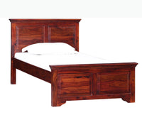 Baku Sheesham Wood Single Size Bed - Single Size Bed - Furniselan-Maple-Finish