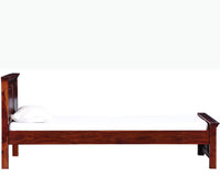 Baku Sheesham Wood Single Size Bed - Single Size Bed - Furniselan-Teak-Finish