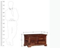 Bamako Solid Wood Storage Trunk Box - Trunks & Cabinets - Furniselan - Teak-Finish