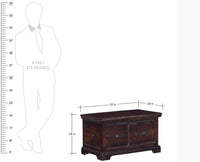 Bamako Solid Wood Storage Trunk Box - Trunks & Cabinets - Furniselan - Grey-Finish