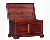 Bamako Solid Wood Storage Trunk Box - Trunks & Cabinets - Furniselan - Maple-Finish