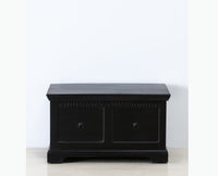 Bamako Solid Wood Storage Trunk Box - Trunks & Cabinets - Furniselan-Walnut Finish