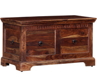 Bamako Solid Wood Storage Trunk Box - Trunks & Cabinets - Furniselan - Teak-Finish