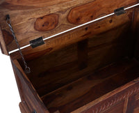 Bamako Solid Wood Storage Trunk Box - Trunks & Cabinets - Furniselan - Teak-Finish