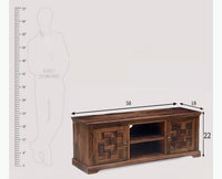 Bandung Solid Wood Two Doors TV Cabinet-Teak Finish - Tv Cabinet - Furniselan - Teak-Finish