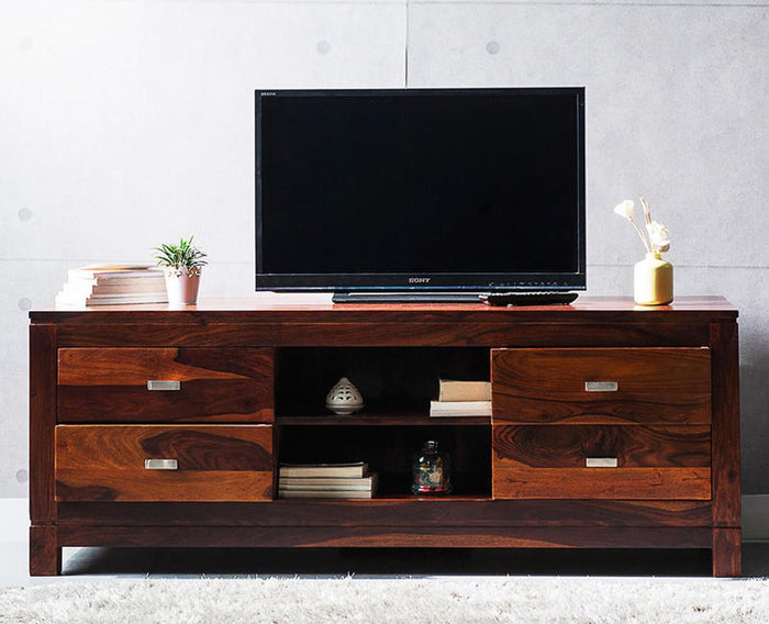 Buy Solid Wood Four Drawer TV Cabinet Online on Furniselan