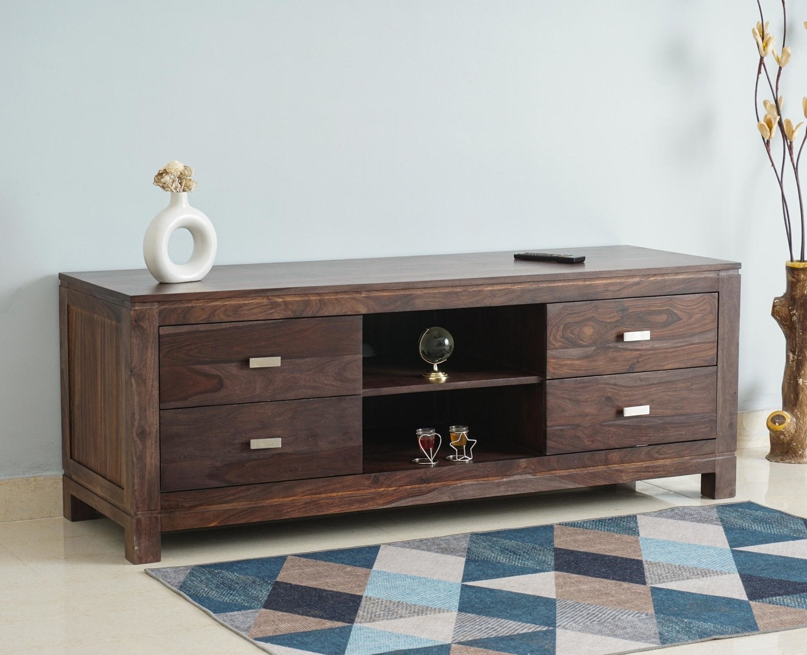 Buy Solid Wood Four Drawer TV Cabinet Online on Furniselan