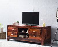 Bangalore Solid Wood Four Drawer TV Cabinet - Tv Cabinet - Furniselan-Maple-Finish