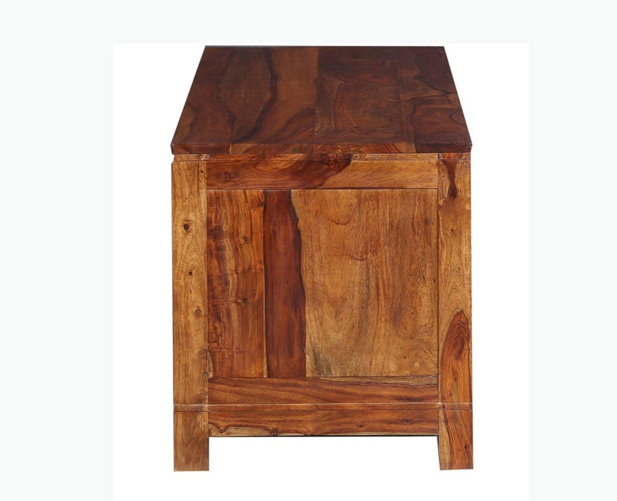 Bangalore Solid Wood Four Drawer TV Cabinet - Tv Cabinet - Furniselan-Teak-Finish