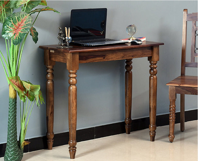 Bangkok Solid Wood Console Table , Study Laptop Table - Study Table - Furniselan - Teak-Finish