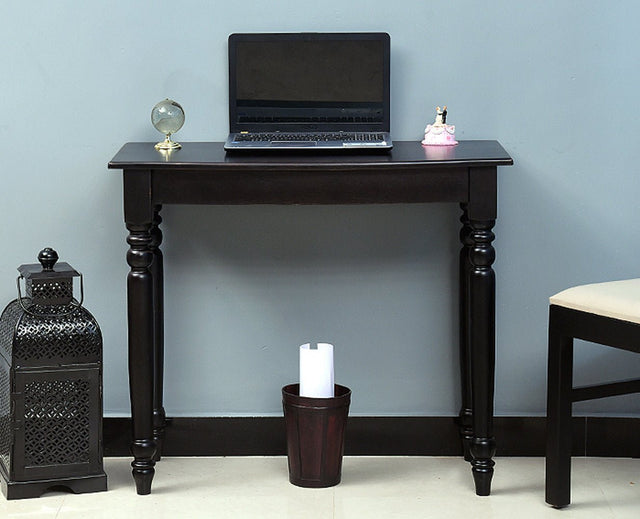Bangkok Solid Wood Console Table , Study Laptop Table - Study Table - Furniselan - Walnut-Finish