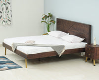 Barcelona Solid Wood King Size Bed - King Size Bed - Furniselan-Grey-Finish