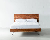 Barcelona Solid Wood King Size Bed - King Size Bed - Furniselan-Natural-Finish