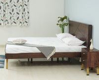 Barcelona Solid Wood King Size Bed - King Size Bed - Furniselan-Grey-Finish