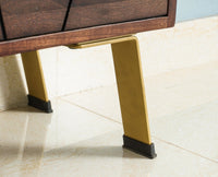 Barcelona Solid Wood Two Drawer Bedside Table - Bedside Table - Furniselan-Grey-Finish