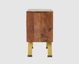 Barcelona Solid Wood Two Drawer Bedside Table - Bedside Table - Furniselan-Grey-Finish