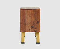 Barcelona Solid Wood Two Drawer Bedside Table - Bedside Table - Furniselan-Grey-Finish