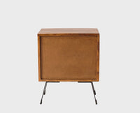 Barcelona Solid Wood Two Drawer Bedside Table - Bedside Table - Furniselan-Teak-Finish