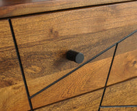 Barcelona Solid Wood Two Drawer Bedside Table - Bedside Table - Furniselan-Teak-Finish