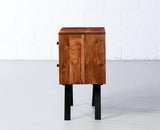 Barcelona Solid Wood Two Drawer Bedside Table - Bedside Table - Furniselan-Natural-Finish