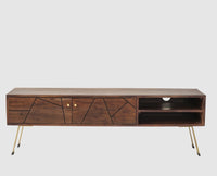 Barcelona Tv Cabinet with Two Doors - Tv Cabinet - Furniselan - Grey-Finish