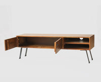 Barcelona Tv Cabinet with Two Doors - Tv Cabinet - Furniselan - Teak-Finish