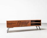 Barcelona Tv Cabinet with Two Doors - Tv Cabinet - Furniselan - Natural-Finish