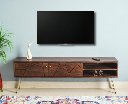 Barcelona Tv Cabinet with Two Doors - Tv Cabinet - Furniselan - Grey-Finish
