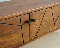 Barcelona Tv Cabinet with Two Doors - Tv Cabinet - Furniselan - Teak-Finish
