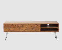 Barcelona Tv Cabinet with Two Doors - Tv Cabinet - Furniselan - Teak-Finish