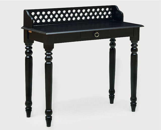 Bareilly Solid Wood Study Table with One Drawer - Study Table - Furniselan - Walnut-Finish