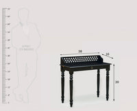 Bareilly Solid Wood Study Table with One Drawer - Study Table - Furniselan - Walnut-Finish