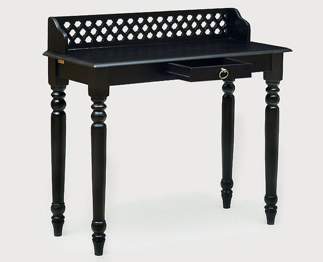 Bareilly Solid Wood Study Table with One Drawer - Study Table - Furniselan - Walnut-Finish