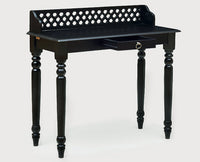 Bareilly Solid Wood Study Table with One Drawer - Study Table - Furniselan - Walnut-Finish