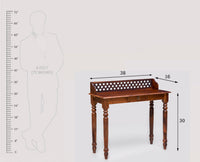 Bareilly Solid Wood Study Table with One Drawer - Study Table - Furniselan - Maple-Finish