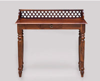 Bareilly Solid Wood Study Table with One Drawer - Study Table - Furniselan - Maple-Finish