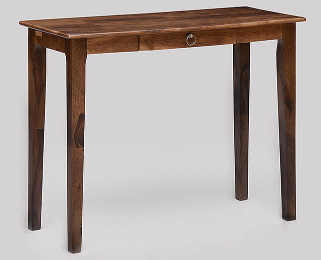 Beijing Solid Wood Study Table with One Drawer - Study Table - Furniselan - Teak-Finish