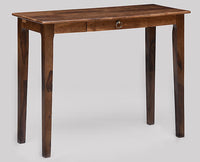 Beijing Solid Wood Study Table with One Drawer - Study Table - Furniselan - Teak-Finish