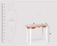 Beijing Solid Wood Study Table with One Drawer - Study Table - Furniselan - White-Finish