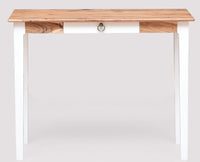 Beijing Solid Wood Study Table with One Drawer - Study Table - Furniselan - White-Finish