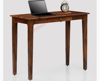Beijing Solid Wood Study Table with One Drawer - Study Table - Furniselan - Teak-Finish