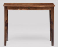 Beijing Solid Wood Study Table with One Drawer - Study Table - Furniselan - Teak-Finish