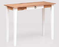 Beijing Solid Wood Study Table with One Drawer - Study Table - Furniselan - White-Finish